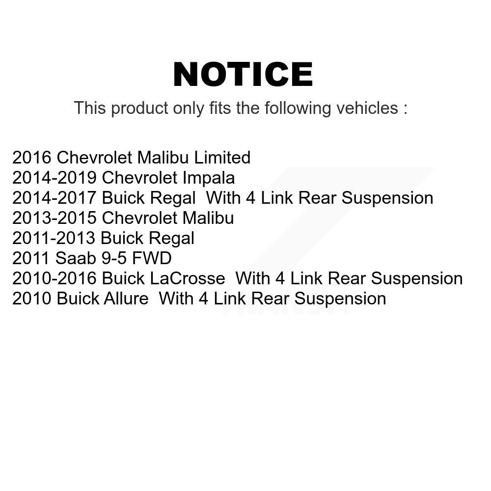 Rear Suspension Stabilizer Bar Link Pair For Chevrolet Malibu Buick Impala LaCrosse Regal Limited Saab 9-5 Allure KTR-104168