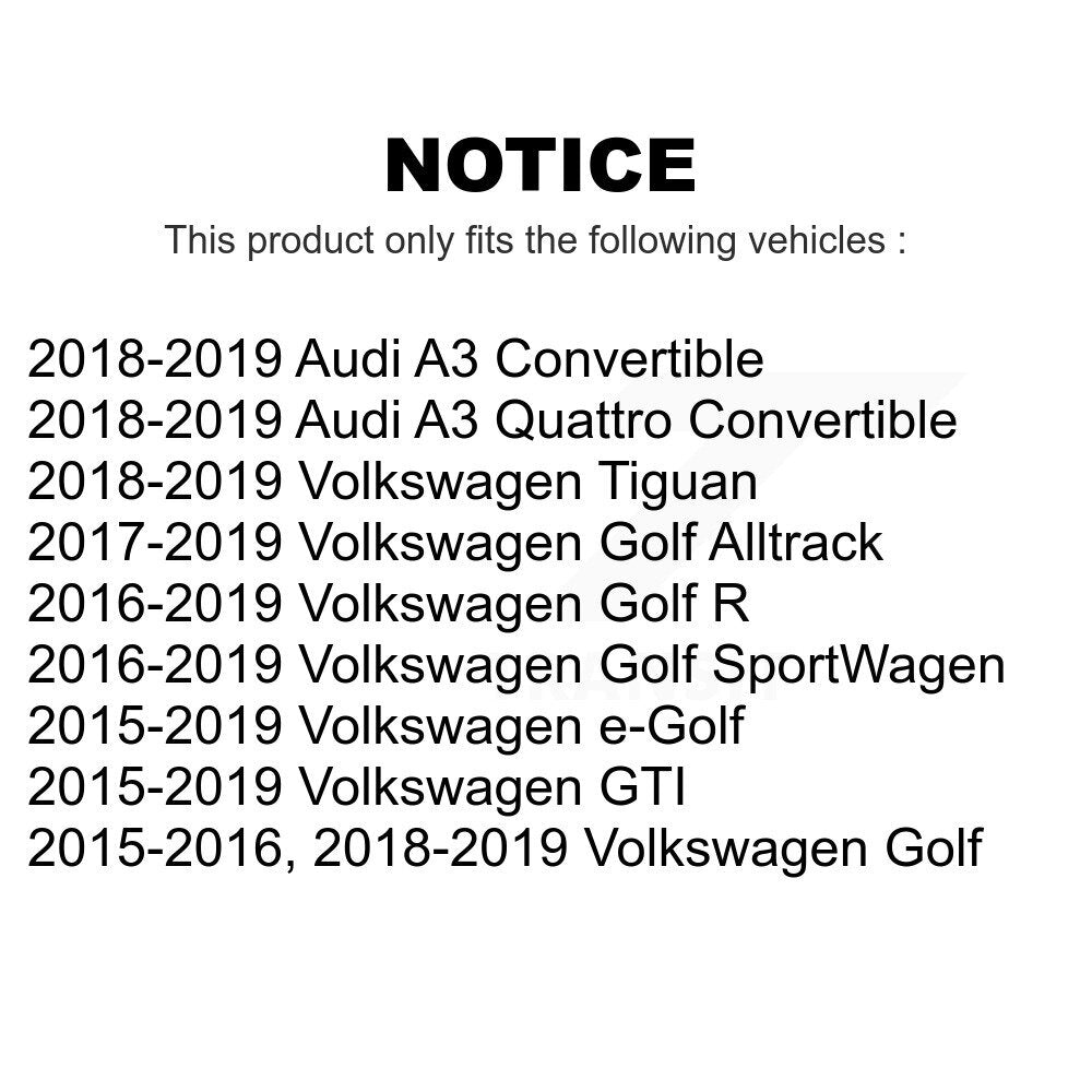 Front Rear Suspension Stabilizer Bar Link Kit For Volkswagen Tiguan GTI Golf Alltrack SportWagen Audi A3 R e-Golf Quattro KTR-104259