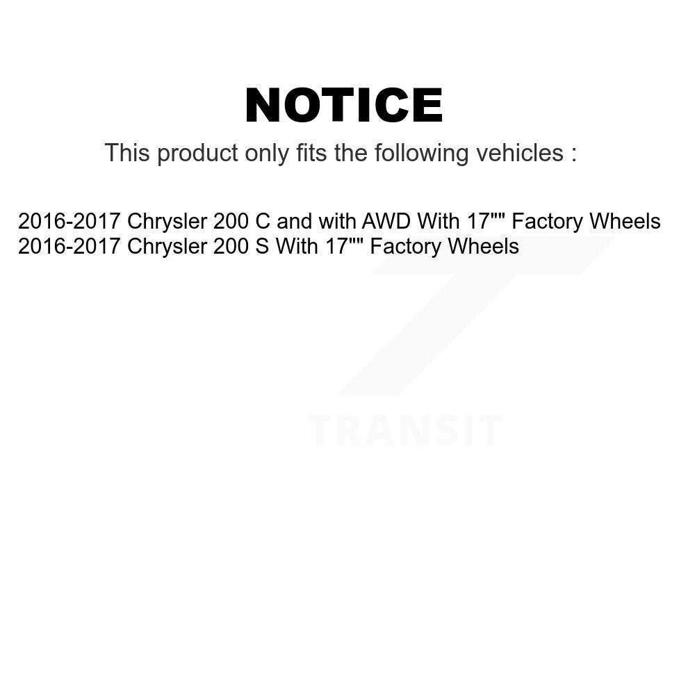 Front Suspension Control Arm And Ball Joint Assembly Stabilizer Bar Link Kit For Chrysler 200 With 17" Factory Wheels KTR-104296