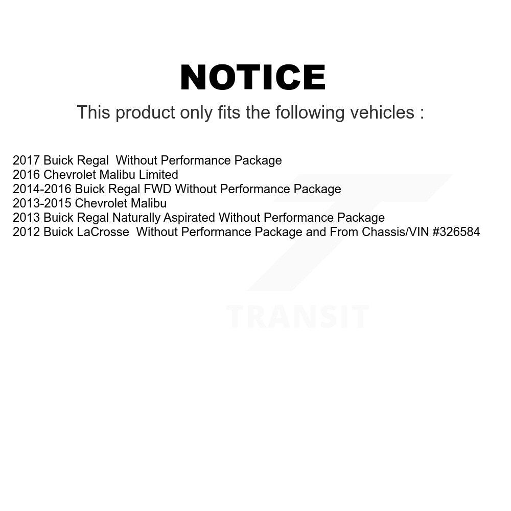 Front Suspension Control Arm And Ball Joint Assembly Stabilizer Bar Link Kit For Chevrolet Malibu Buick Regal Limited LaCrosse KTR-104301