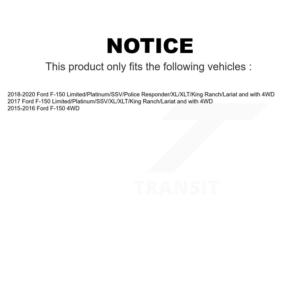 Front Suspension Control Arm And Ball Joint Assembly Stabilizer Bar Link Kit For Ford F-150 KTR-104306
