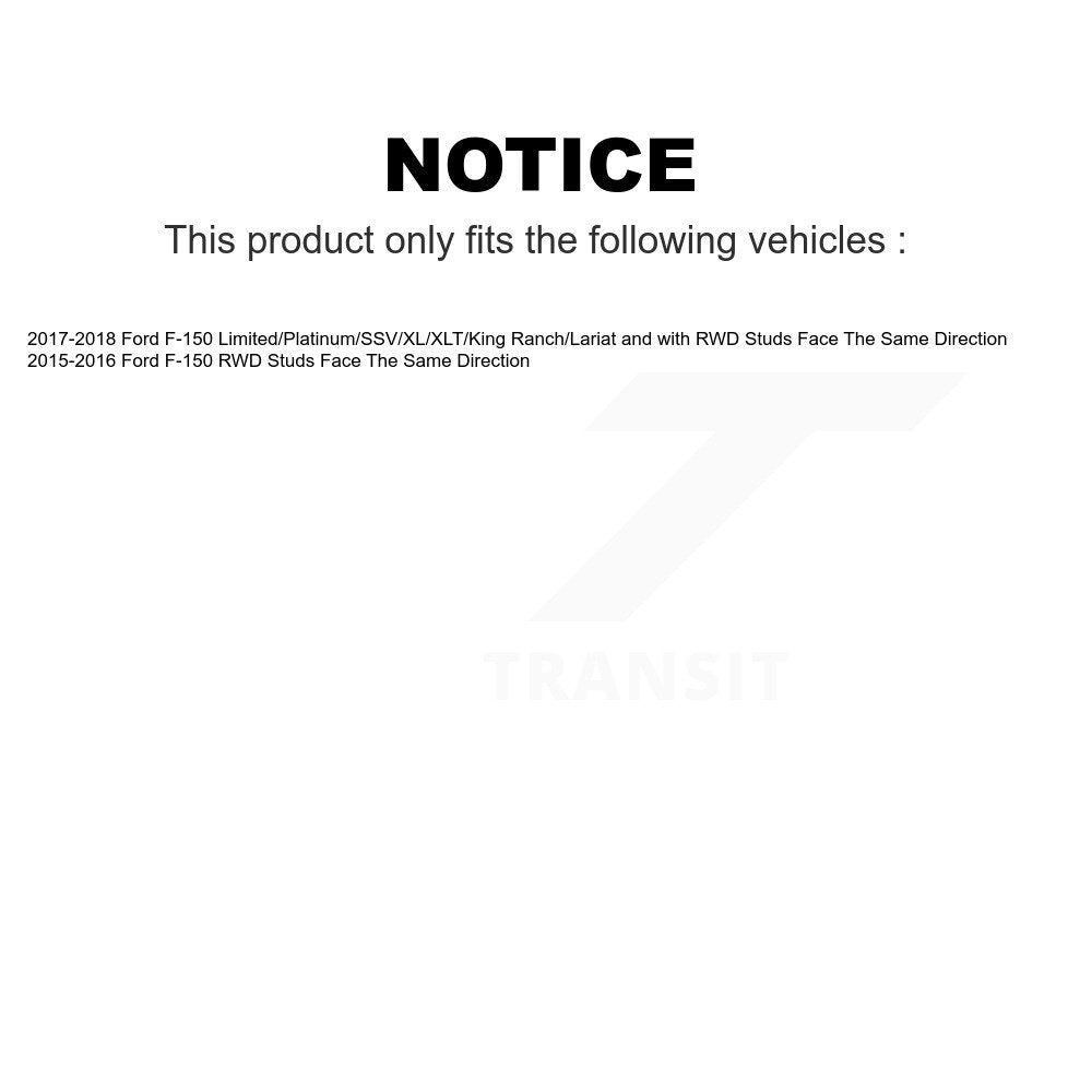 Front Suspension Control Arm And Ball Joint Assembly Stabilizer Bar Link Kit For Ford F-150 Studs Face The Same Direction KTR-104307