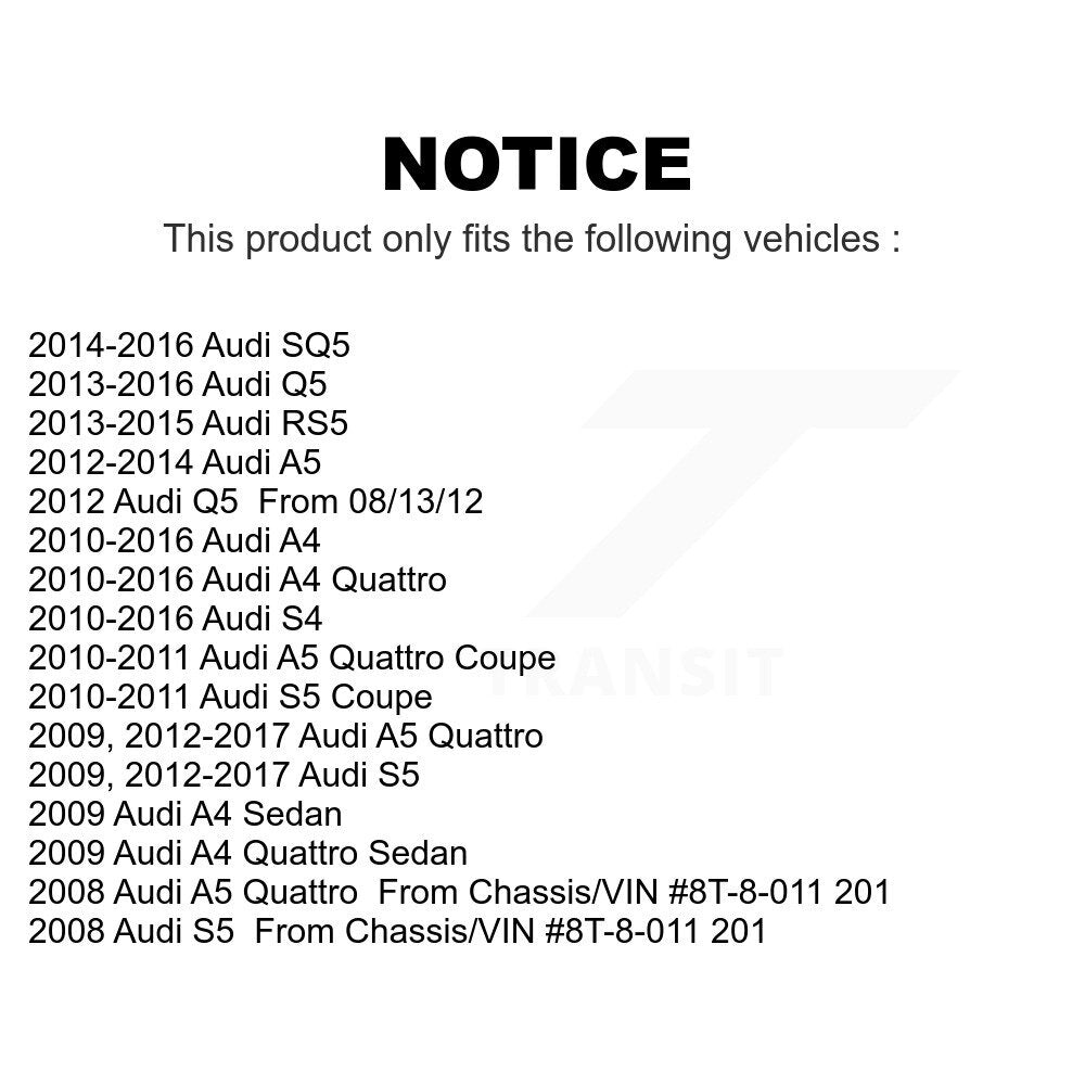 Front Suspension Control Arm And Ball Joint Assembly Stabilizer Bar Link Kit For Audi Q5 A4 Quattro A5 S5 S4 SQ5 RS5 KTR-104328