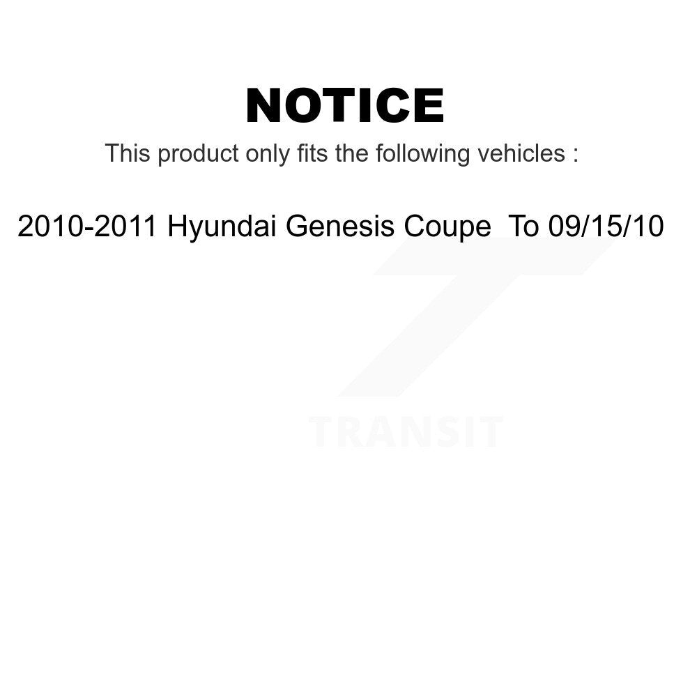 Front Suspension Control Arm And Ball Joint Assembly Steering Tie Rod End Stabilizer Bar Link Kit (8Pc) For 2010-2011 Hyundai Genesis Coupe To 09 15 10 KTR-104485