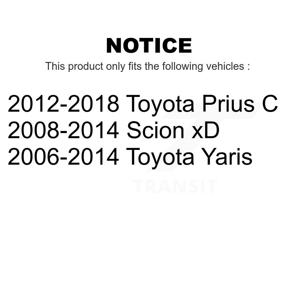 Front Lower Inner Rearward Suspension Control Arm Bushing Pair For Toyota Yaris Prius C Scion xD KTR-104504