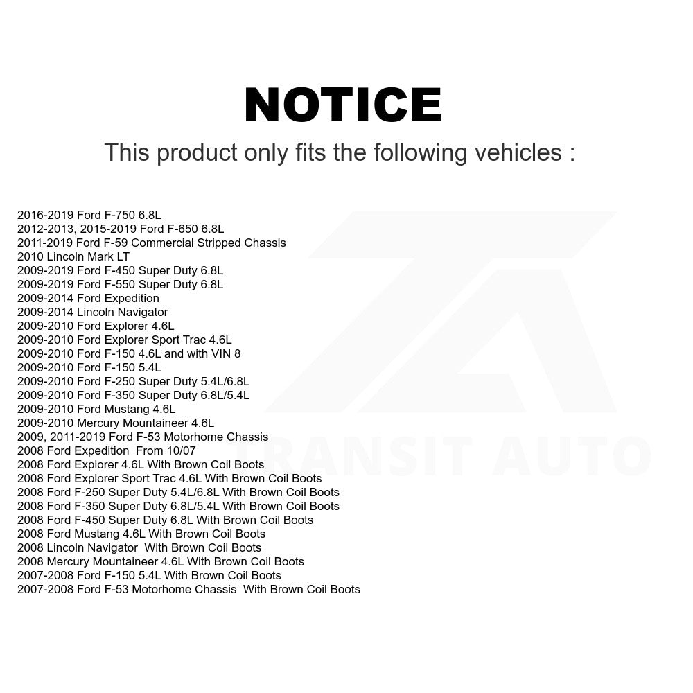 Ignition Coil MPS-MD509 For Ford F-150 Expedition F-250 Super Duty F-350 Mustang Explorer Lincoln Navigator Sport Trac F-450 Mercury Mountaineer F-750 F-550 F-59 Commercial Stripped Chassis F-650 Mark