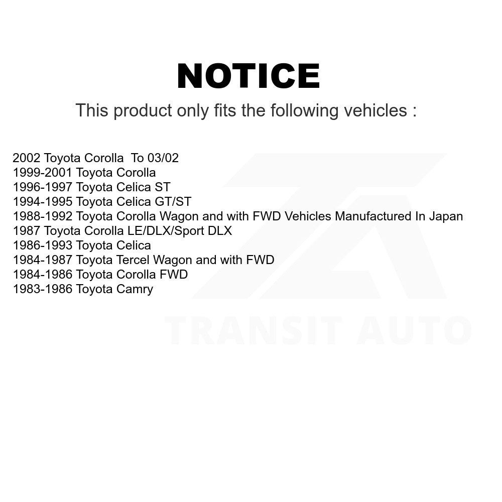 Rear Drum Brake Shoe NB-551B For Toyota Corolla Celica Camry Tercel