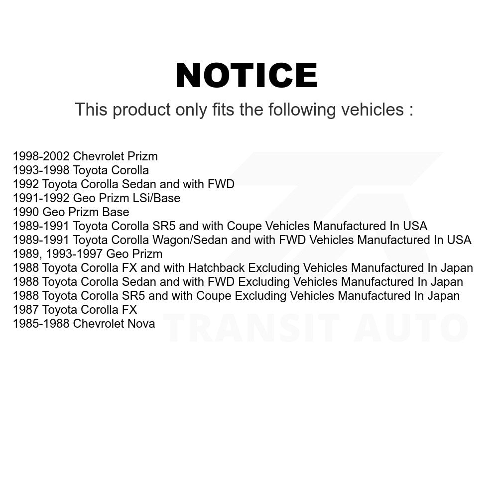 Rear Drum Brake Shoe NB-597B For Toyota Corolla Prizm Chevrolet Geo Nova