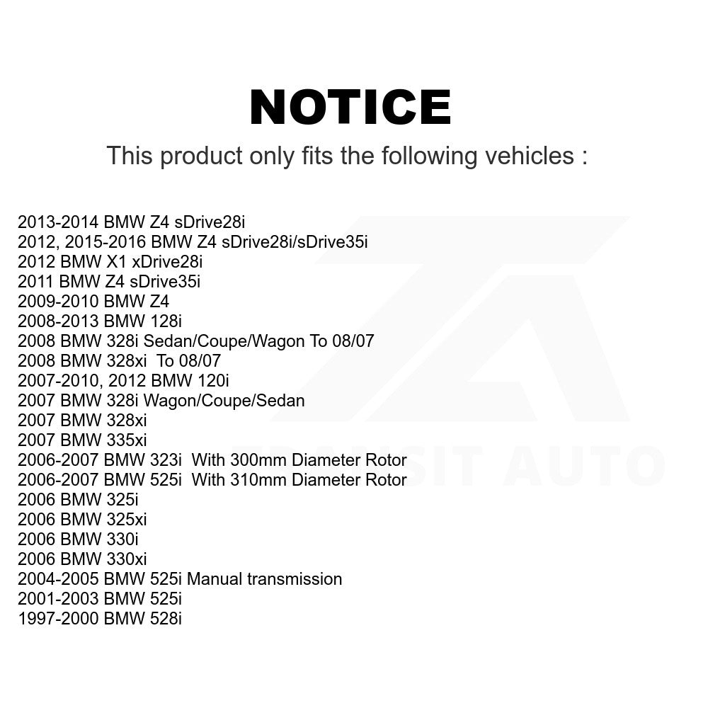 Front Semi-Metallic Disc Brake Pads PPF-D1061 For BMW 328i 525i 325i 328xi 528i 128i 330i Z4 325xi 330xi 335xi X1 120i 323i