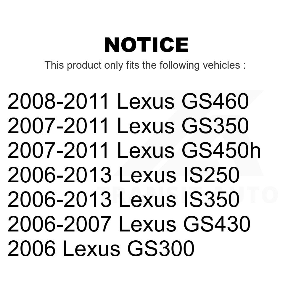 Rear Semi-Metallic Disc Brake Pads PPF-D1113 For Lexus IS250 GS350 IS350 GS300 GS430 GS450h GS460