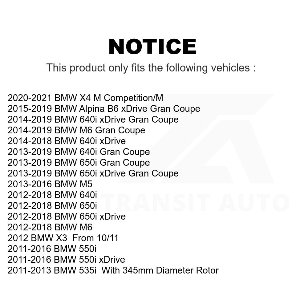Rear Semi-Metallic Disc Brake Pads PPF-D1469 For BMW 535i 550i X3 xDrive 650i 640i M5 Gran Coupe M6 X4 Alpina B6