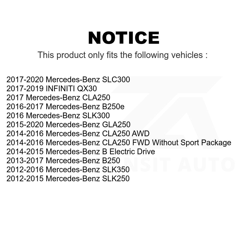 Rear Semi-Metallic Disc Brake Pads PPF-D1646 For Mercedes-Benz GLA250 CLA250 INFINITI QX30 SLK250 SLK350 SLC300 SLK300 B Electric Drive B250e B250