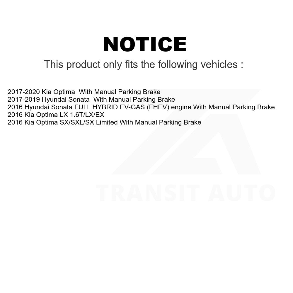 Rear Semi-Metallic Disc Brake Pads PPF-D1829 For Hyundai Sonata Kia Optima