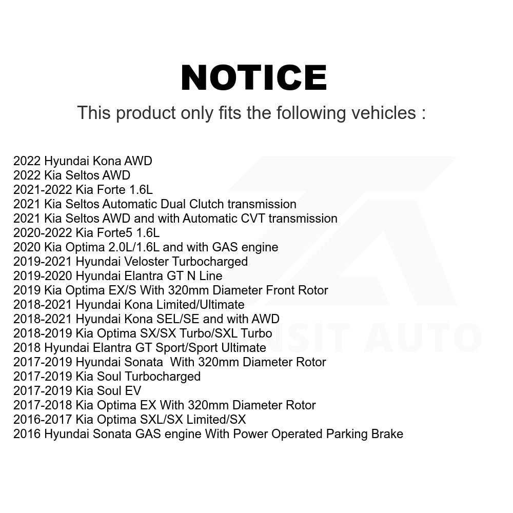 Front Semi-Metallic Disc Brake Pads PPF-D1855 For Hyundai Kia Sonata Optima Soul Kona Elantra GT Veloster EV Forte Seltos Forte5