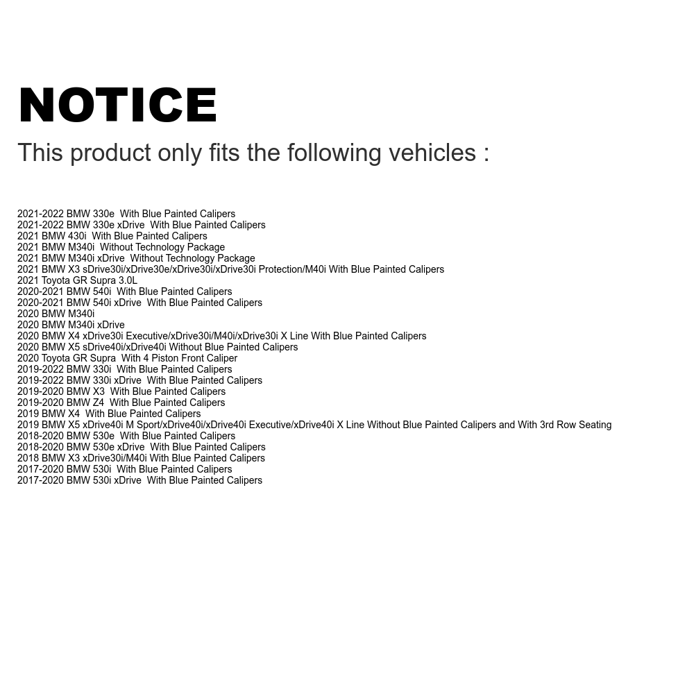 Front Semi-Metallic Disc Brake Pads PPF-D1867 For BMW X3 X5 530i xDrive X7 330i 530e 740i X4 M340i 640i Gran Turismo Z4 Toyota GR Supra 740e 540i 840i Coupe 230i 330e 430i M440i