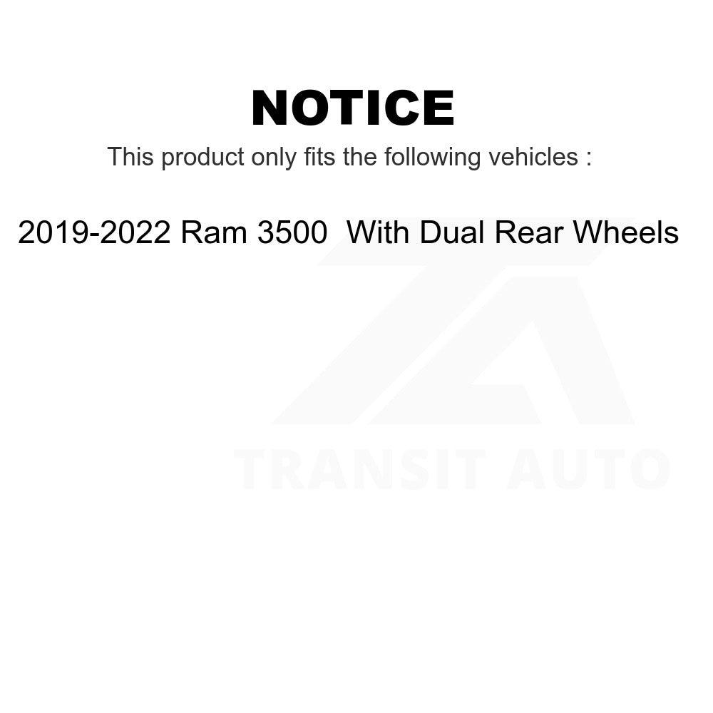 Rear Semi-Metallic Disc Brake Pads PPF-D2224 For 2019-2022 Ram 3500 With Dual Wheels