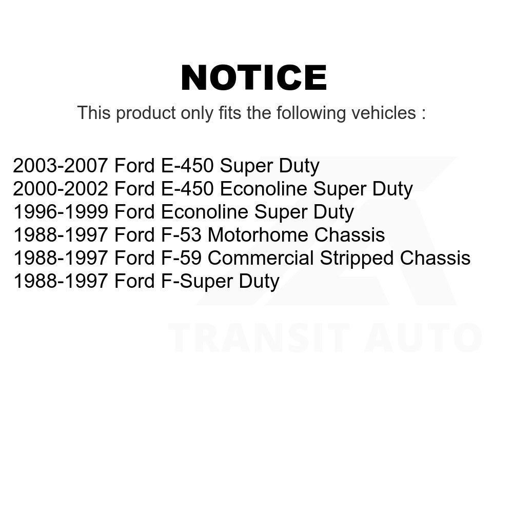 Semi-Metallic Disc Brake Pads PPF-D411 For Ford E-450 Econoline Super Duty F-Super F-53 Motorhome Chassis F-59 Commercial Stripped