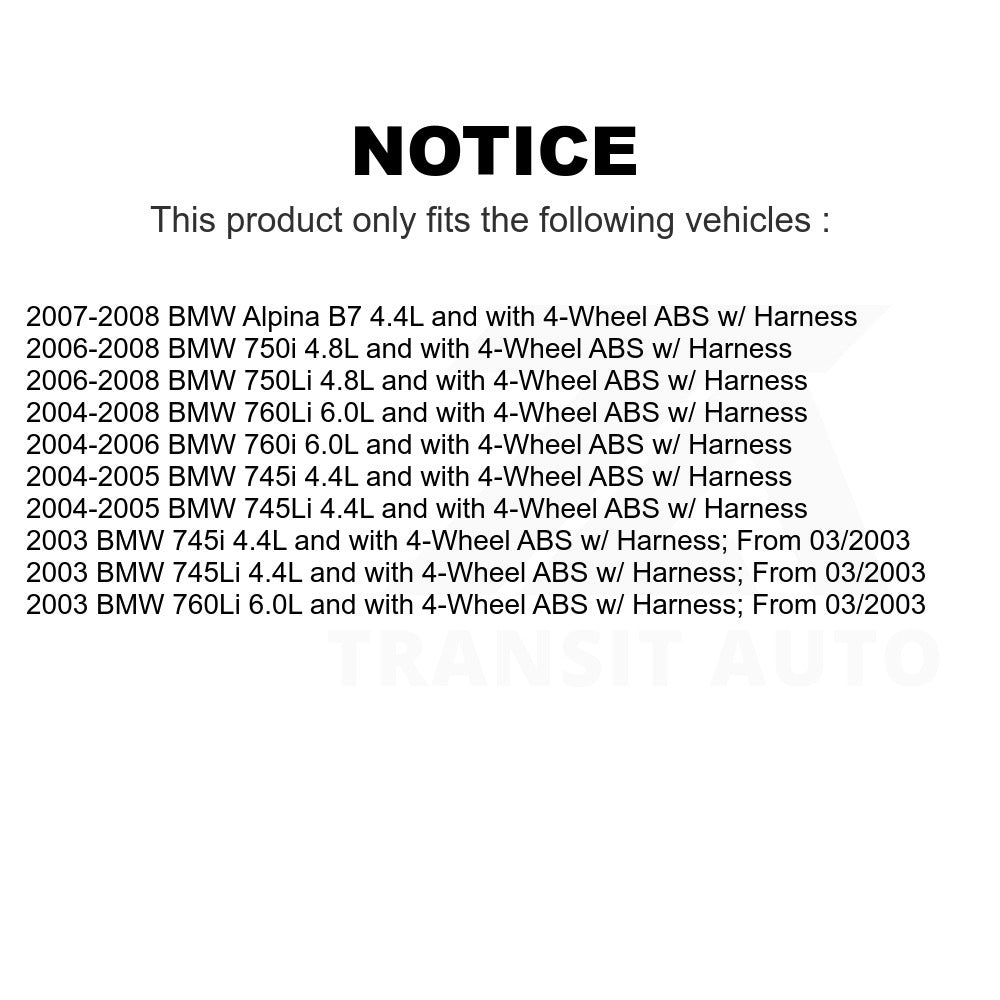 Mpulse Front ABS Wheel Speed Sensor SEN-2ABS0097 For BMW 750Li 745Li 750i 745i 760Li Alpina B7 760i