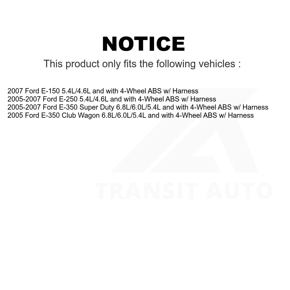 Mpulse Front Right ABS Wheel Speed Sensor SEN-2ABS0428 For Ford E-350 Super Duty E-250 E-150 Club Wagon w/ Harness