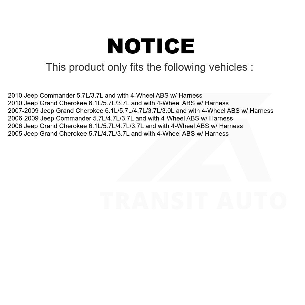 Mpulse Front ABS Wheel Speed Sensor SEN-2ABS0432 For Jeep Grand Cherokee Commander w/ Harness