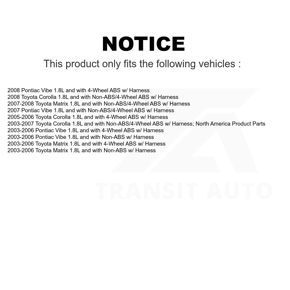 Mpulse Front Left ABS Wheel Speed Sensor SEN-2ABS0510 For Toyota Corolla Matrix Pontiac Vibe