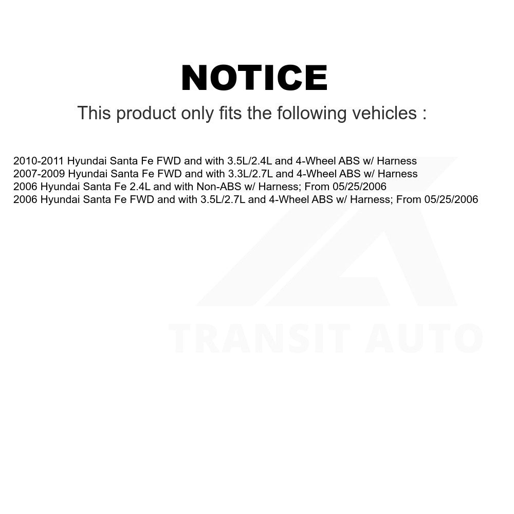 Mpulse Rear Right ABS Wheel Speed Sensor Wiring Harness SEN-2ABS0563 For Hyundai Santa Fe