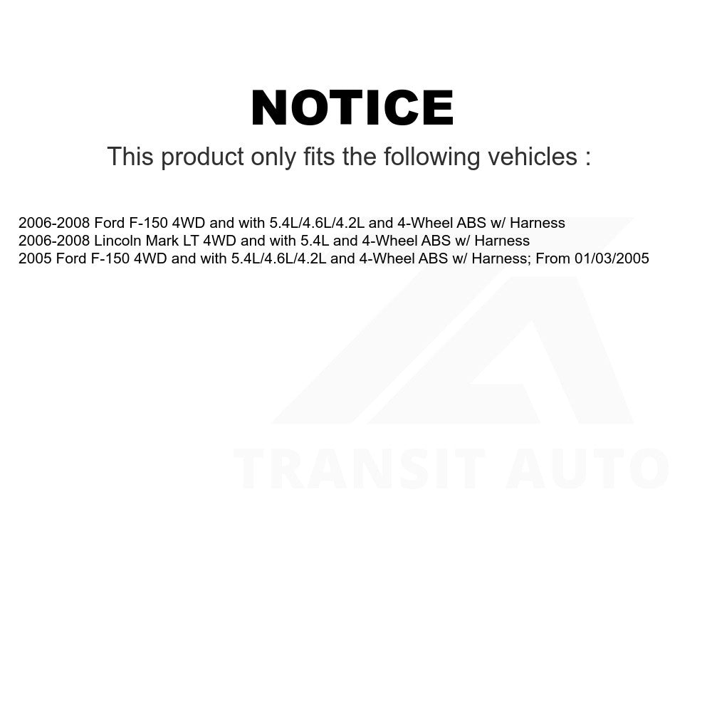 Mpulse Front ABS Wheel Speed Sensor SEN-2ABS0597 For Ford F-150 Lincoln Mark LT