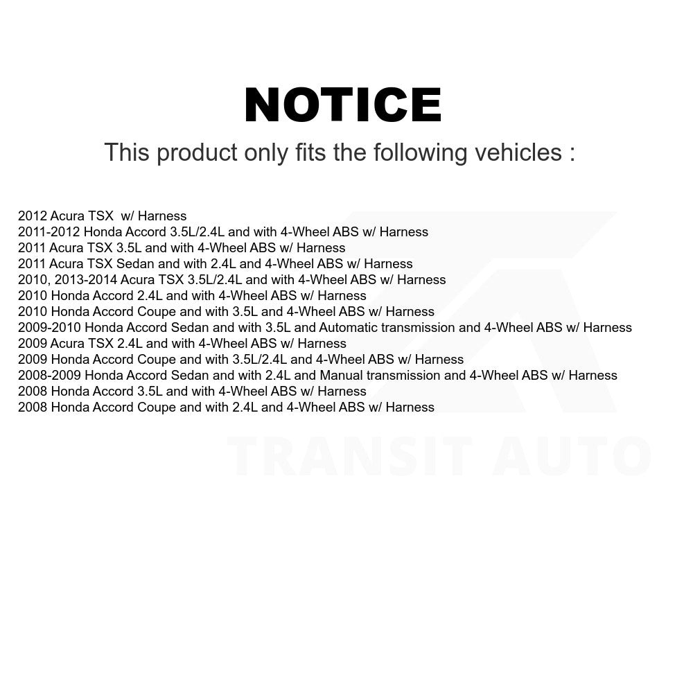 Mpulse Front Left ABS Wheel Speed Sensor SEN-2ABS0646 For Honda Accord Acura TSX w/ Harness
