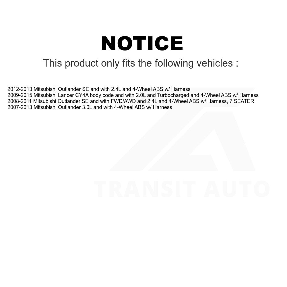 Mpulse Rear Right ABS Wheel Speed Sensor SEN-2ABS0719 For Mitsubishi Lancer Outlander