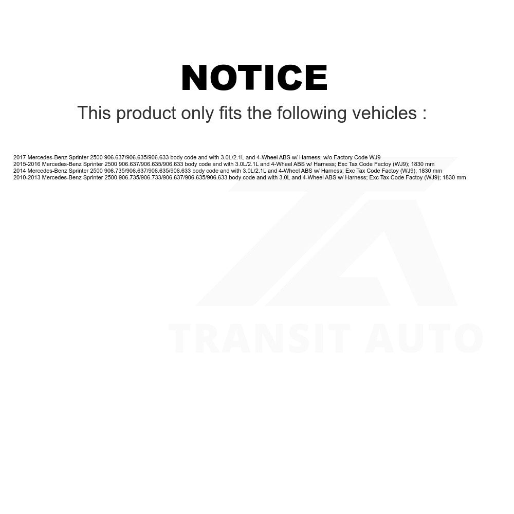 Mpulse Rear Left ABS Wheel Speed Sensor SEN-2ABS0849 For Mercedes-Benz Sprinter 2500