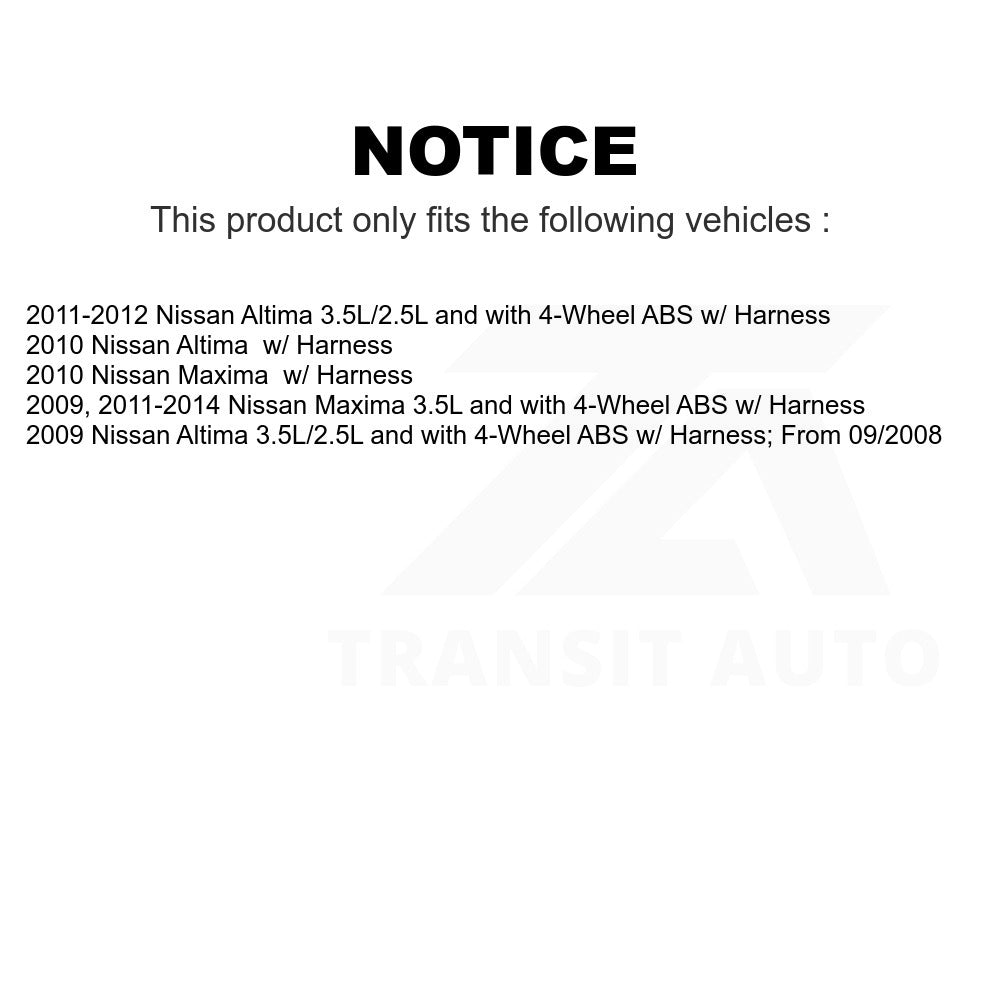 Mpulse Rear Right ABS Wheel Speed Sensor SEN-2ABS0853 For Nissan Altima Maxima