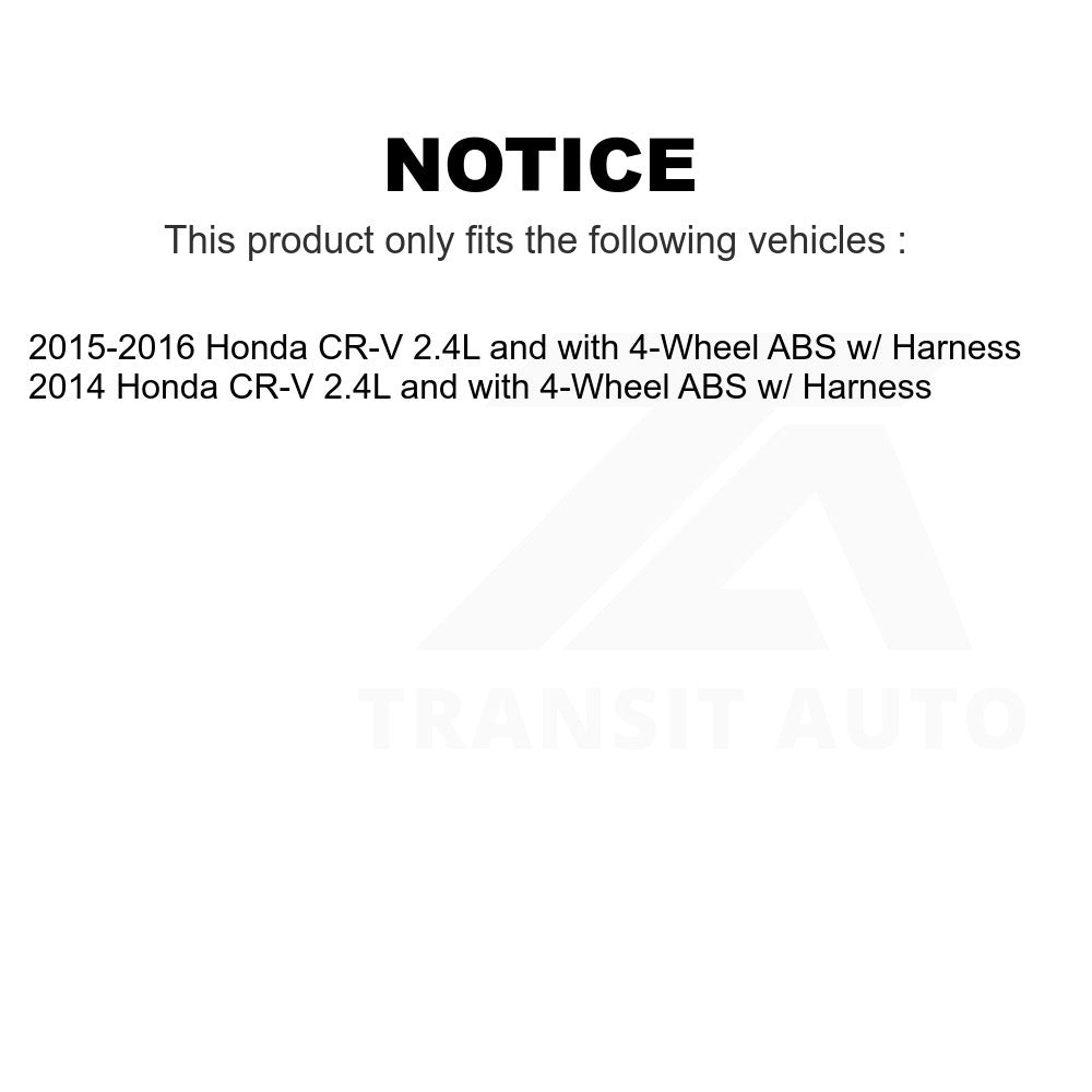 Mpulse Front Right ABS Wheel Speed Sensor SEN-2ABS0950 For 2014-2016 Honda CR-V 2.4L with 4-Wheel w Harness