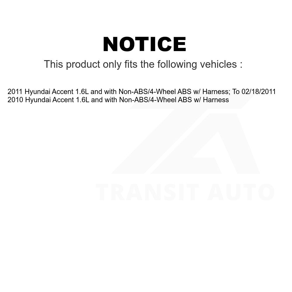 Mpulse Front Right ABS Wheel Speed Sensor SEN-2ABS1278 For Hyundai Accent 1.6L with Non-ABS 4-Wheel