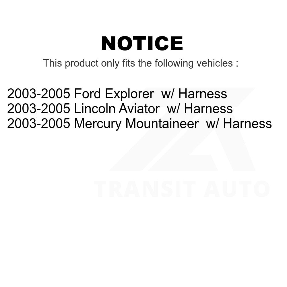 Mpulse Front ABS Wheel Speed Sensor SEN-2ABS1289 For 2003-2005 Ford Explorer Mercury Mountaineer Lincoln Aviator w/ Harness