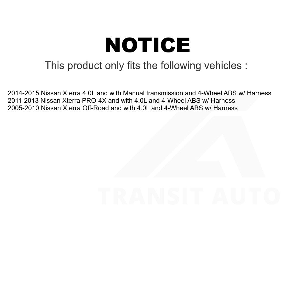 Mpulse Rear Right ABS Wheel Speed Sensor SEN-2ABS1366 For Nissan Xterra w Harness