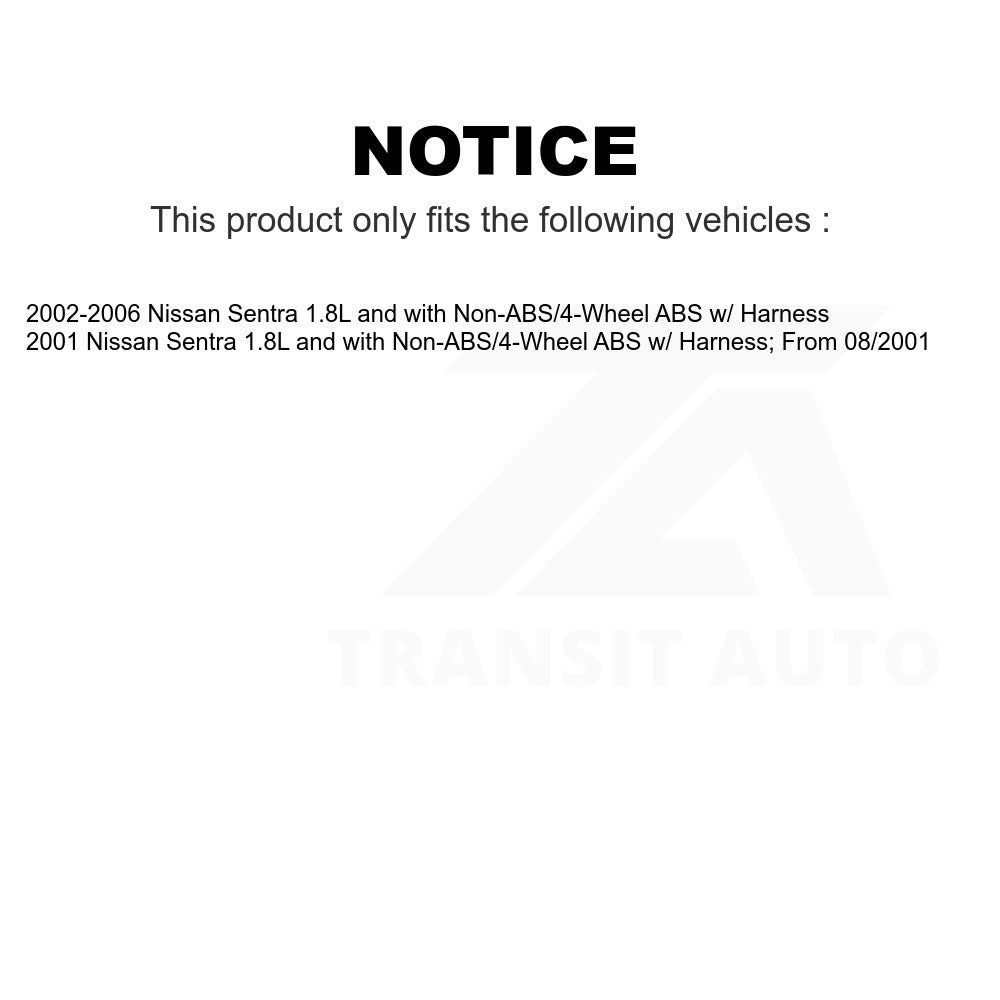 Mpulse Rear Right ABS Wheel Speed Sensor SEN-2ABS1819 For Nissan Sentra 1.8L with Non-ABS 4-Wheel
