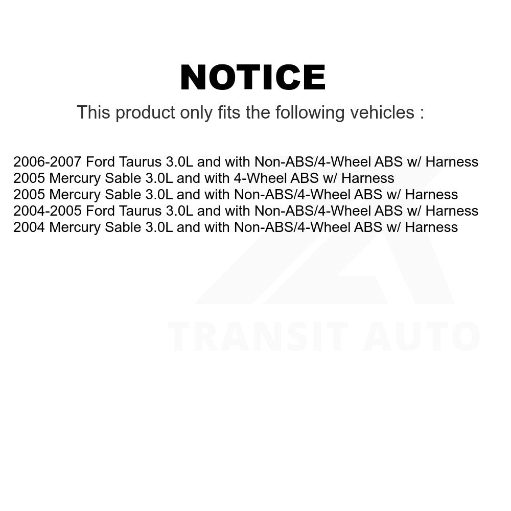 Mpulse Front ABS Wheel Speed Sensor SEN-2ABS1913 For Ford Taurus Mercury Sable w/ Harness