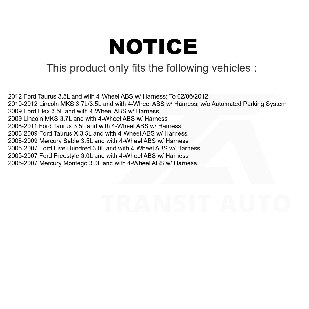 Mpulse Front ABS Wheel Speed Sensor SEN-2ABS2134 For Ford Taurus Five Hundred Freestyle Mercury Lincoln MKS Montego X Flex Sable