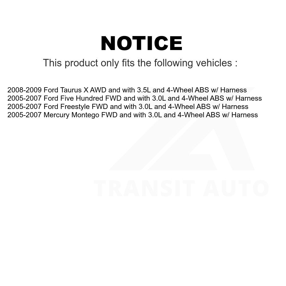 Mpulse Rear Left ABS Wheel Speed Sensor SEN-2ABS2139 For Ford Five Hundred Freestyle Mercury Montego Taurus X w/ Harness