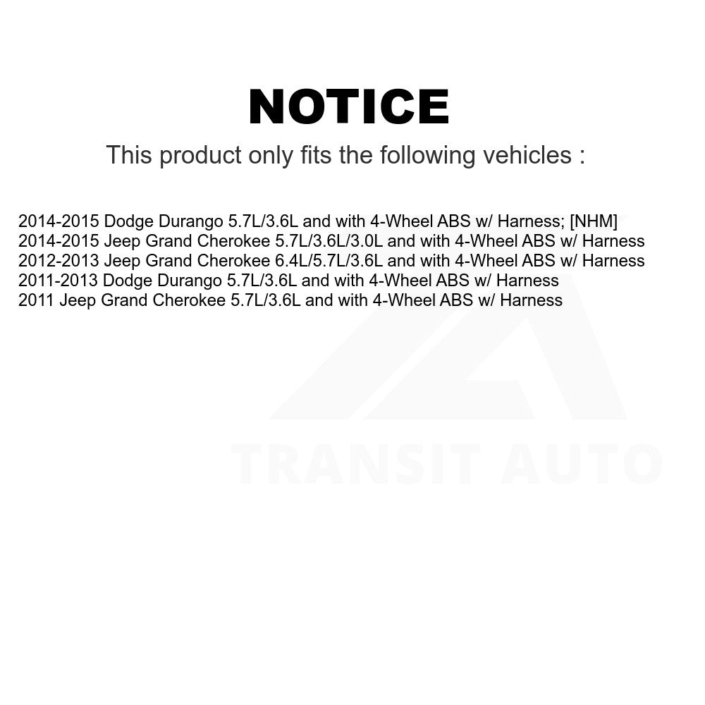 Mpulse Front ABS Wheel Speed Sensor SEN-2ABS2404 For Jeep Grand Cherokee Dodge Durango