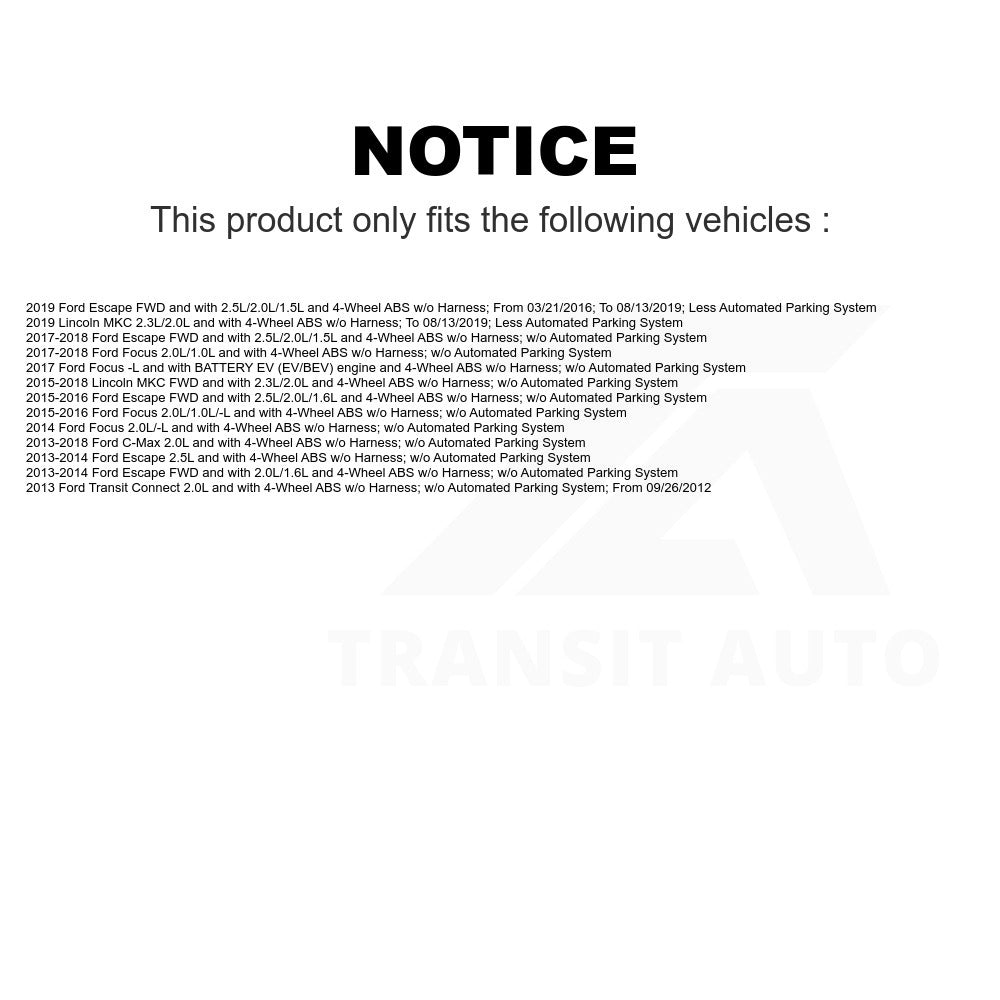 Mpulse Rear ABS Wheel Speed Sensor SEN-2ABS2475 For Ford Escape Focus Lincoln MKC C-Max Transit Connect