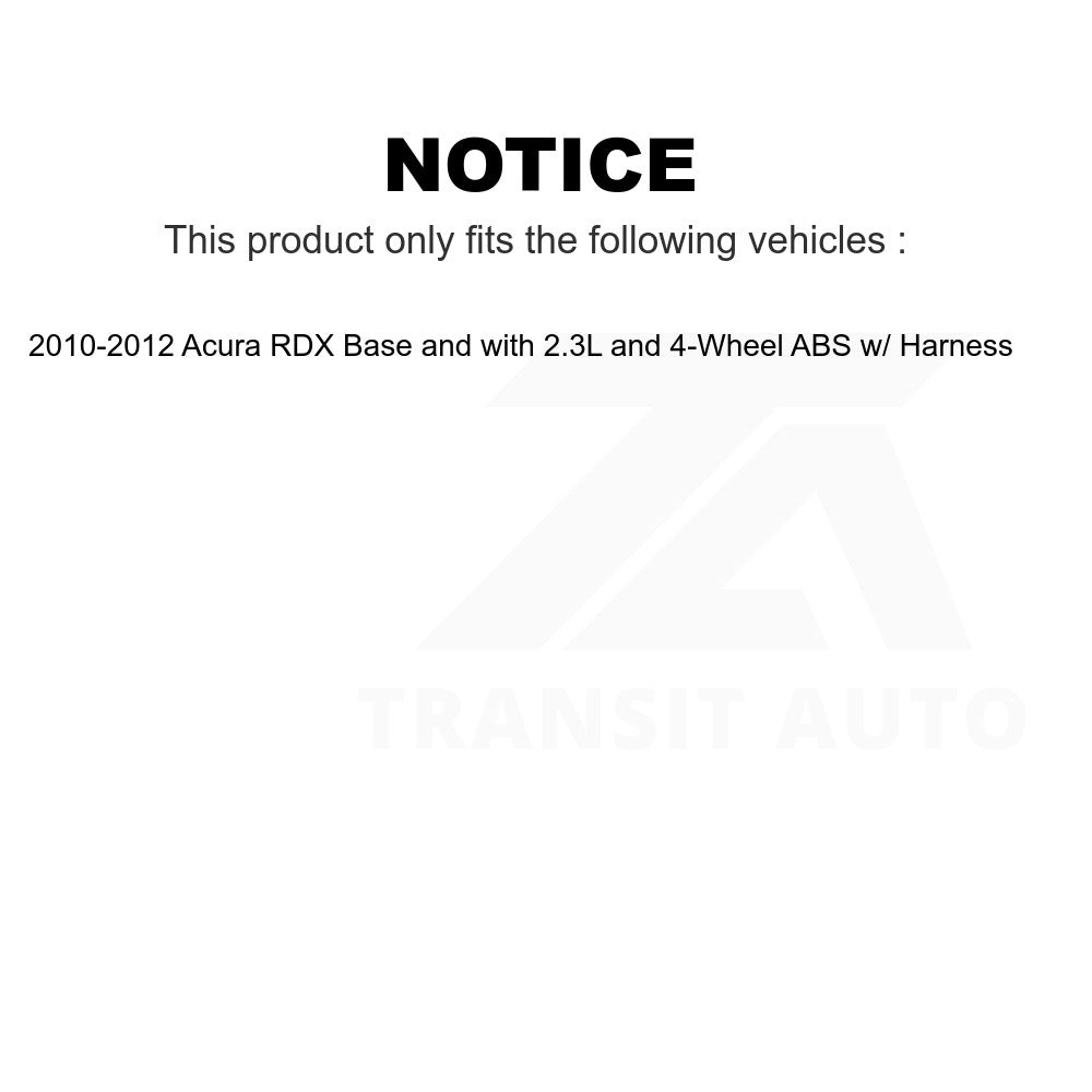 Mpulse Rear Left ABS Wheel Speed Sensor SEN-2ABS2520 For 2010-2012 Acura RDX Base with 2.3L 4-Wheel w Harness