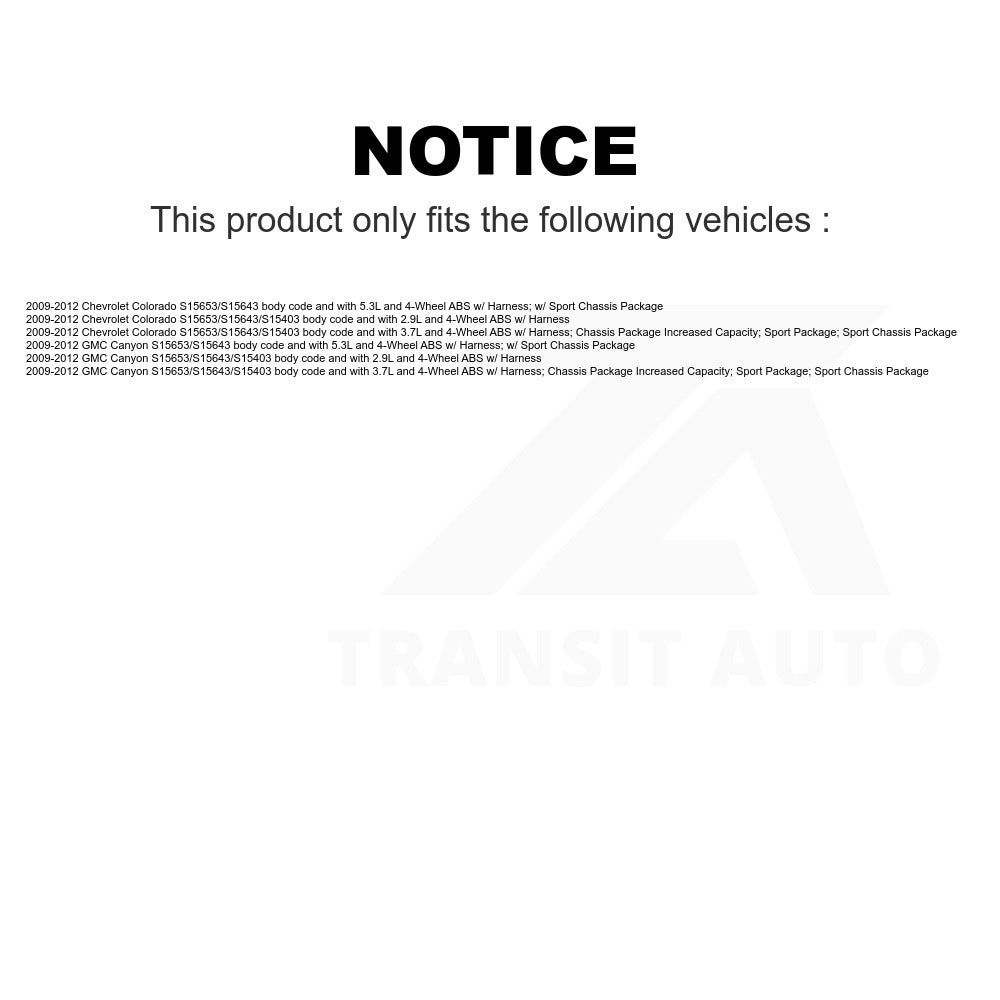 Mpulse Front ABS Wheel Speed Sensor SEN-2ABS2523 For Chevrolet Colorado GMC Canyon
