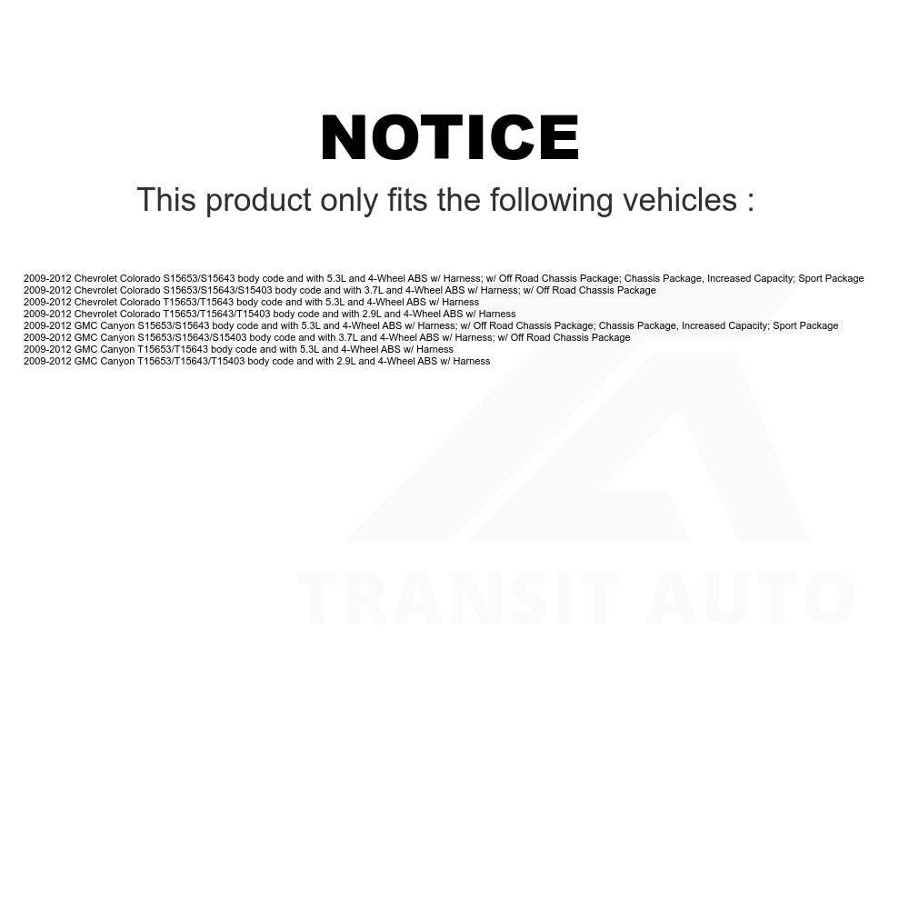 Mpulse Front ABS Wheel Speed Sensor SEN-2ABS2524 For Chevrolet Colorado GMC Canyon