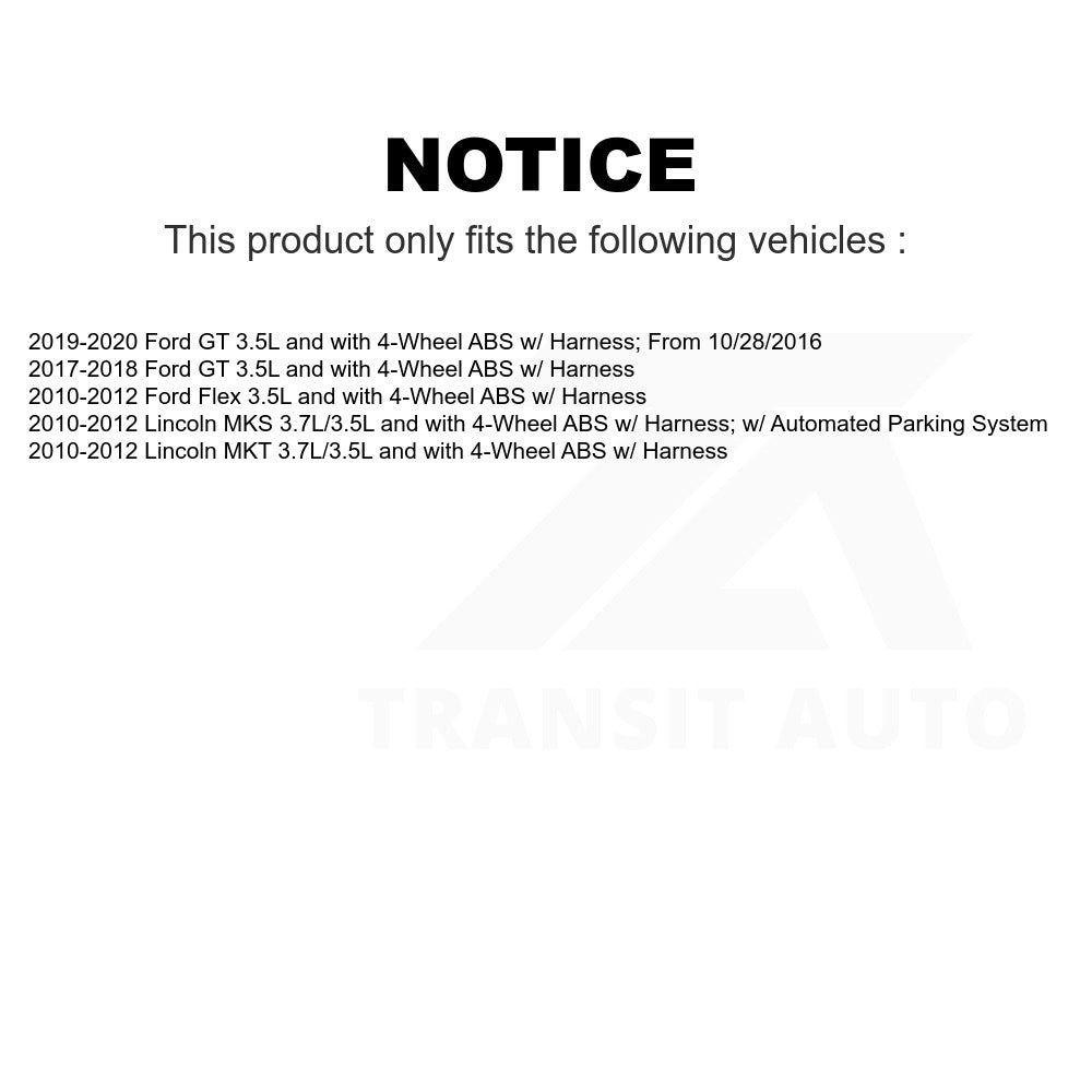 Mpulse ABS Wheel Speed Sensor SEN-2ABS2582 For Ford Flex Lincoln MKS MKT GT