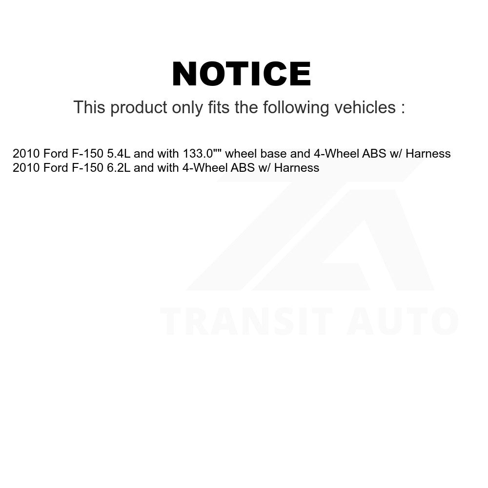 Mpulse Front ABS Wheel Speed Sensor SEN-2ABS2586 For Ford F-150 w Harness