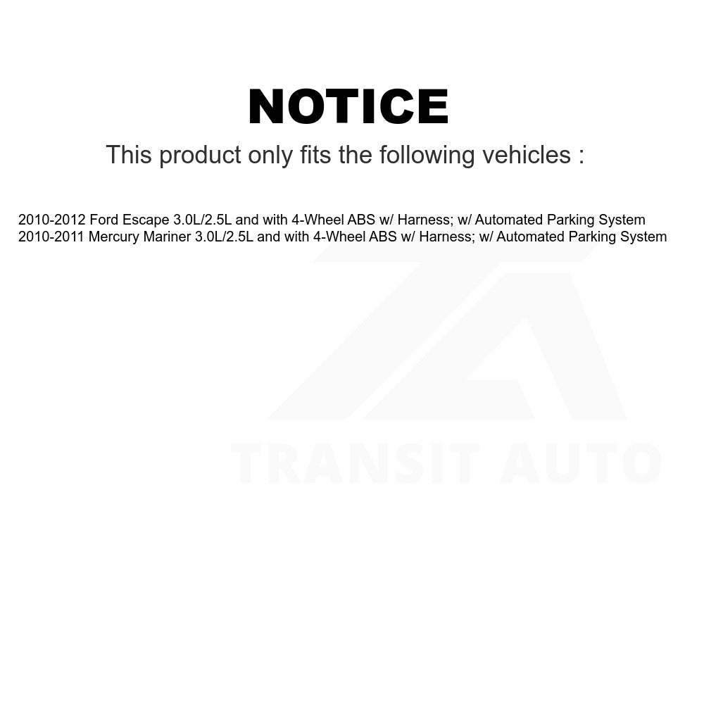 Mpulse Rear Left ABS Wheel Speed Sensor SEN-2ABS2589 For Ford Escape Mercury Mariner w/ Harness; Automated Parking System 3.0L/2.5L with 4-Wheel