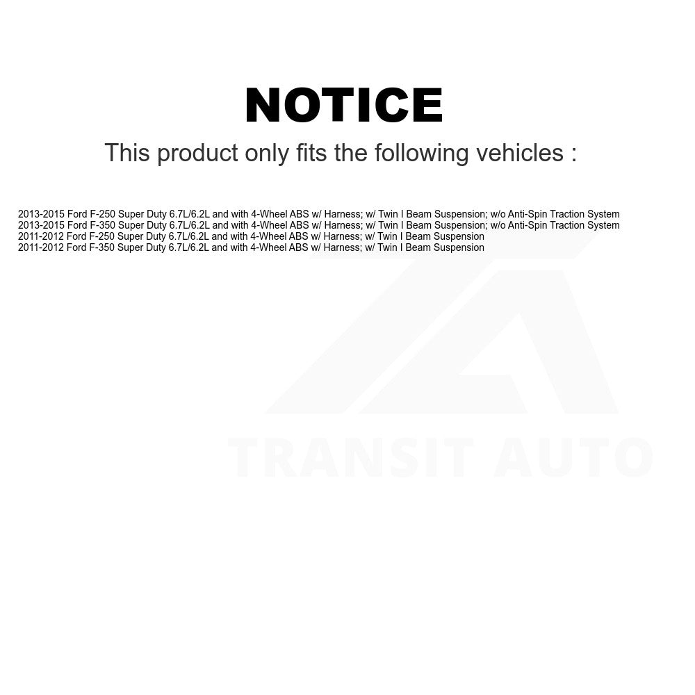 Mpulse Front ABS Wheel Speed Sensor SEN-2ABS2597 For Ford F-250 Super Duty F-350 6.7L/6.2L with 4-Wheel