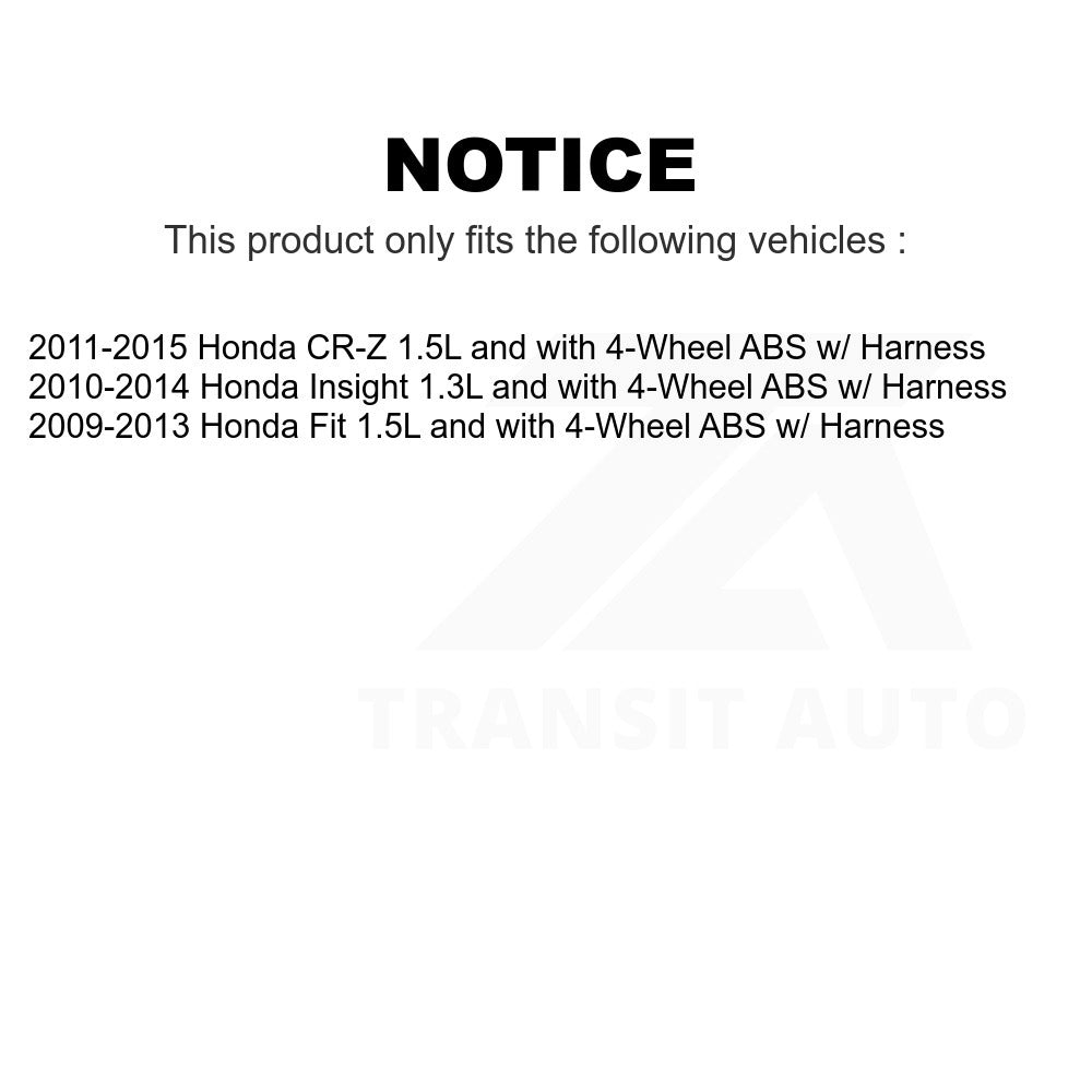 Mpulse Front Left ABS Wheel Speed Sensor SEN-2ABS2642 For Honda Fit Insight CR-Z w/ Harness