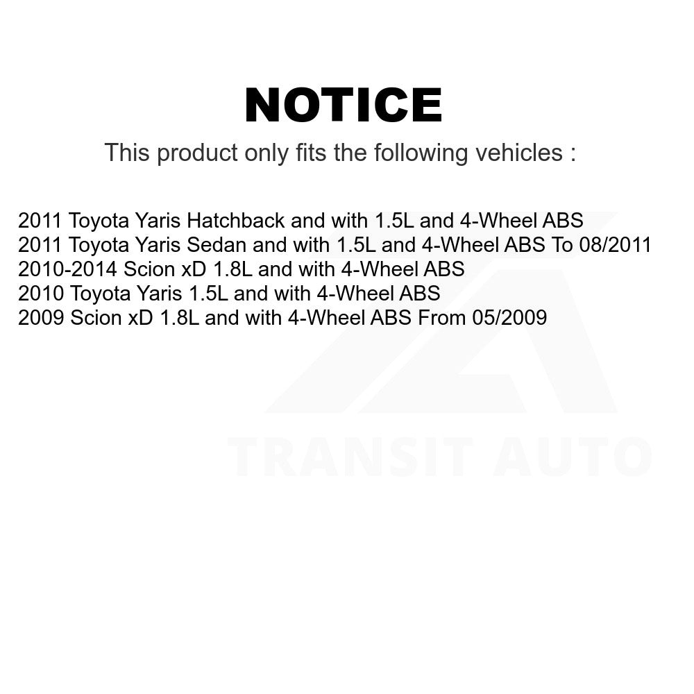 Mpulse Rear Left ABS Wheel Speed Sensor Wiring Harness SEN-2ABS2644 For Scion xD Toyota Yaris